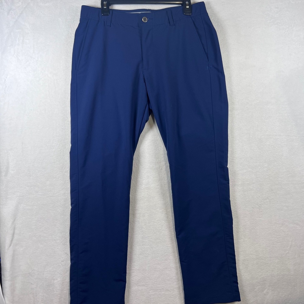 Under Armour Mens Navy Blue Golf Pants Performance Stretch 32/32